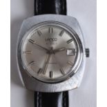 A LANCO AUTOMATIC GENTLEMANS WRISTWATCH with circular dial. 1.5ins wide.