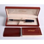 A VINTAGE SILVER GENTLEMANS DUPONT OF PARIS BOXED PEN.