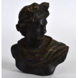 A MID 19TH CENTURY ITALIAN BUST OF A FEMALE modelled in the Roman style. 3.25ins high.