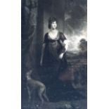 A Victorian engraving depicting Mrs Whitbread. 2ft x 1ft 3ins