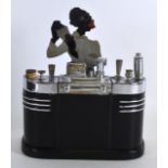 A RARE VINTAGE RONSON TOUCH TIP 'BARTENDER' LIGHTER. 6Ins wide.