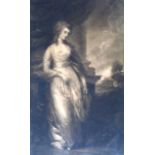 A Victorian print depicting 'Her Grace, The Duchess of Devonshire'. 2ft 3ins x 1ft 5ins