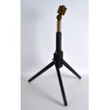 AN EARLY 20TH CENTURY EBONISED TELESCOPE STAND.