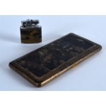 AN EARLY 20TH CENTURY JAPANESE TAISHO PERIOD KOMAI STYLE CASE together with a matching lighter. (2)