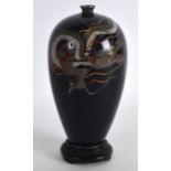 A LATE 19TH CENTURY JAPANESE MEIJI PERIOD CLOISONNE ENAMEL VASE decorated with a three claw