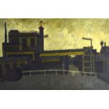 G FARMER (1962), Framed Oil on canvas, signed, Landscape of a Town. 1 ft 11ins x 3 ft.