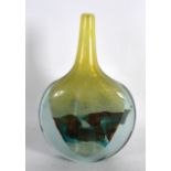 A MDINA ART GLASS VASE. 8Ins high.