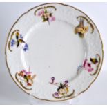 AN EARLY 19TH CENTURY BRITISH PORCELAIN PLATE probably Welsh, painted in the style of Pollard.