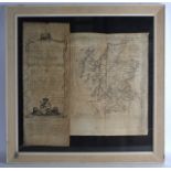 AN 18TH CENTURY FRAMED AND GLAZED SURVEY MAP OF SCOTLAND dated March 20th 1776. 1ft 10ins x 1ft