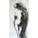 BRITISH SCHOOL (20th Century), Framed pastel, Nude Female. 1 ft 6ins x 9ins