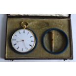 A MID 19TH CENTURY FRENCH 18CT YELLOW GOLD GENTLEMANS POCKET WATCH. 2Ins diameter.