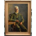 SCOTTISH SCHOOL, Framed Oil on Canvas, signed, "The Drinker". 3 ft 8ins x 2 ft 6ins