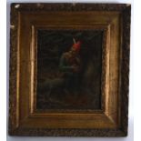 BRITISH SCHOOL (20th Century), Framed Oil on canvas, "The Conniving Gnome", A grinning gnome