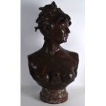 Renzo Colombo (1856-1885) A Good bronze study of a pretty female, entitled 'Boheme Orientale'. 2Ft