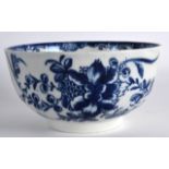 AN 18TH CENTURY WORCESTER BOWL decorated in the Mansfield pattern. 4.75ins diameter.