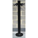 A VINTAGE ADJUSTABLE RETRO STICK STAND AND COAT RACK. 5Ft 6ins high.