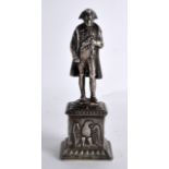A SMALL LATE 19TH CENTURY SILVER FIGURE OF NAPOLEON import marks for George Smith. London 1899. 3oz.
