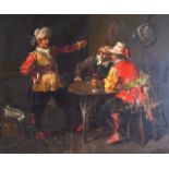 GERMAN SCHOOL (Early 20th Century), A Pair, Framed Oil on Canvas, Indistinctly signed, Each