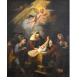 ITALIAN SCHOOL (19th Century), Framed Oil on canvas, the birth of Christ. 2 ft 7ins x 2 ft 2ins.