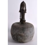 AN 18TH/19TH CENTURY MUGHAL SILVER AND TIN WATER COOLER engraved with motifs. 11.75ins high.