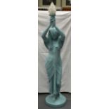 A RETRO EGYPTIAN REVIVAL STYLE STANDING FLOOR LAMP. 5Ft 6ins high.