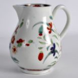 AN 18TH CENTURY WORCESTER SPARROWBEAK JUG painted in the Kempthorn pattern. 3.75ins high.