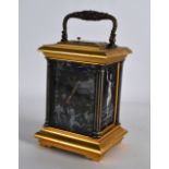 A FINE 19TH CENTURY FRENCH BRONZE BRONZE AND LIMOGES ENAMEL REPEATING CARRIAGE CLOCK the dial signed