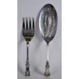 AN UNUSUAL PAIR OF VICTORIAN SILVER PLATED 'SALMON' SERVERS.