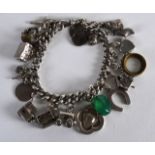 A SILVER CHARM BRACELET.