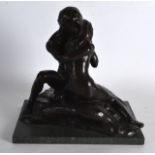 Vivien Ap Rhys Pryce (Born 1933) British, A lovely bronze study of a nude male and female, upon a