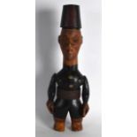 A GOOD EARLY 20TH CENTURY CARVED ARTICULATED COLONIAL FIGURE depicting a standing male. 1Ft 7.5ins