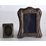 TWO MINIATURE ENGLISH HALLMARKED PHOTOGRAPH FRAMES. (2)