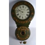 A BAIRD CLOCK ADVERTISING HANGING PAINTED WALL CLOCK by Plattsburgh New York No 15. 2ft 7ins long.