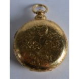 A FINE MID 19TH CENTURY 18CT YELLOW GOLD GENTLEMANS POCKET WATCH the case exceptionally well