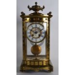 AN EARLY 20TH CENTURY FRENCH BRONZE AND PORCELAIN MANTEL CLOCK the dial painted with swags and putti