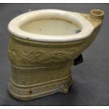 A VICTORIAN SHANKS PATENT TUBAL CLOSET NO.1 TOILET with rococo moulded decoration. 1Ft 10ins x 1ft