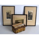 A COLLECTION OF VARIOUS VICTORIAN AND EDWARDIAN PHOTOGRAPHIC SLIDES together with three framed