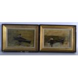 BRITISH SCHOOL (Early 20th Century), A Framed pair of oil on canvas, stretched over board, a boy