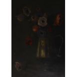 SCOTTISH SCHOOL (19th Century), Framed Oil on Panel, signed indistinctly, Still life of flowers. 1ft