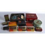 A GOOD COLLECTION OF VINTAGE ADVERTISING TINS including OXO, Buttons, Dalmas, Murrays etc. (qty)