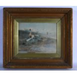 BRITISH SCHOOL (Early 20th Century), Framed Oil on Canvas, indistinctly signed, girls on the