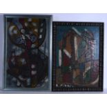 EUROPEAN SCHOOL 20TH CENTURY), A FRAMED ABSTRACT, together with another.