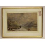 WILLIAM TAYLOR (fl.1812-1859), View of Loch Long, watercolour and pencil heightened with white,