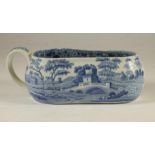 A COPELAND EARTHENWARE BORDALOUE, c.1850, of typical form printed in underglaze blue with the "