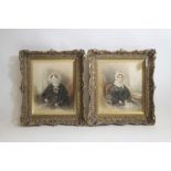 WILLIAM MOORE (1790-1851), Portraits of Two Ladies, possibly Sisters, each seated wearing a Black