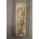 ITALIAN SCHOOL (17th Century), An Angel with Scroll on a Plinth, pen drawing with pencil,