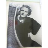 Gracie Fields, photograph signed in ink, and page of album signed in ink and dated by collector