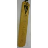 A Duncan Fearnley cricket bat autographed signed by the 1989 cricket test squads for England and