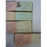 Four albums containing autographs of music hall and other personalities collected c.1935-38,
