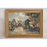 FRENCH SCHOOL (Early/Mid 20th Century), Street Scene, oil on canvas, indistinctly signed C du